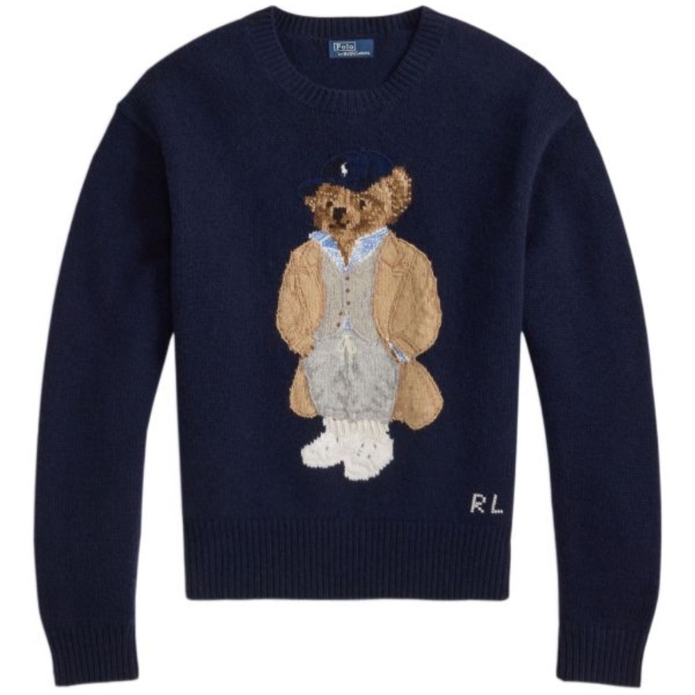 Polo Bear Wool-Cashmere-Blend Sweater-  size M